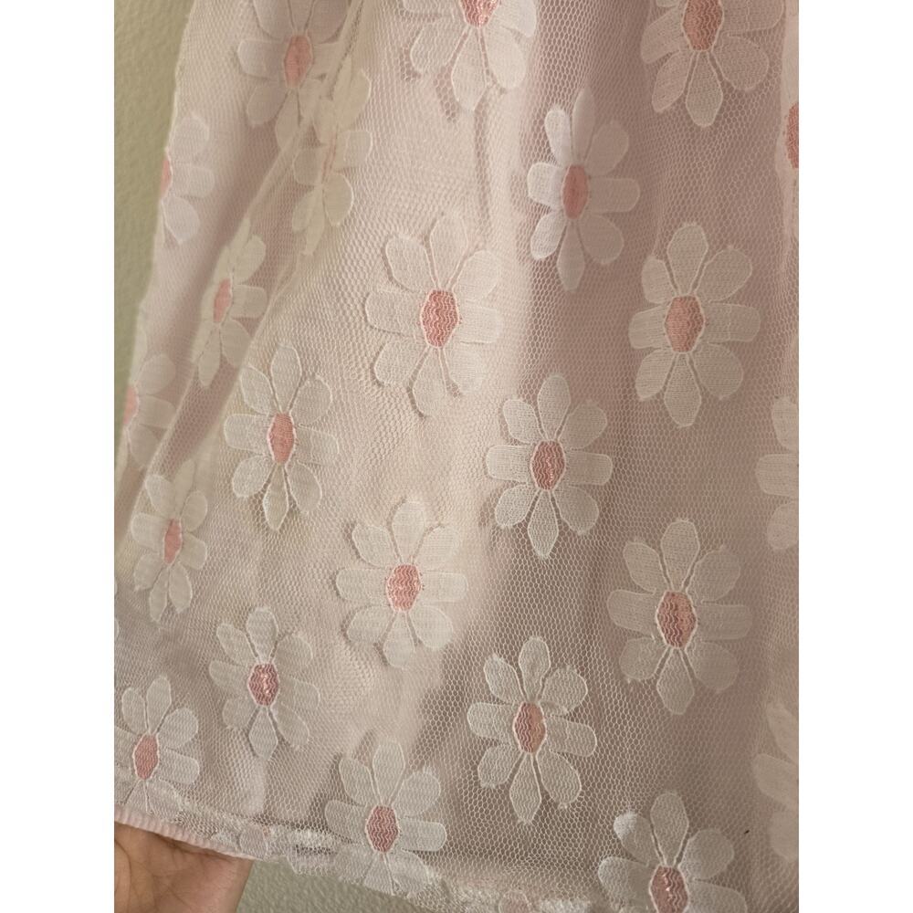 Vintage Jo Lene Pink Floral Lace Girls Dress Size 6x Tea Party Cottage Prairie - Picture 6 of 9